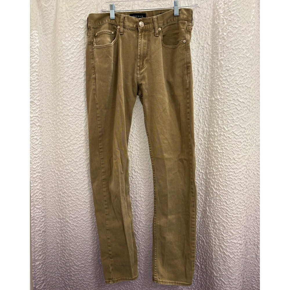 PACSUN‎ Active Stretch Stacked Skinny Jeans Pants Slim Tan Size 32x34 Cotton